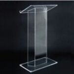 Acrylic podium available for rent throughout the UAE for various events.