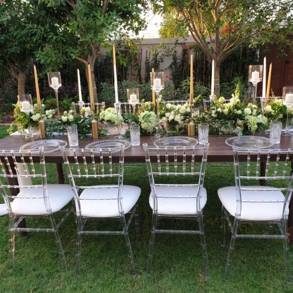 Acrylic Chiavari Chair for rent in Dubai, Abu Dhabi and UAE