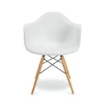 Scandinavian Tulip Armchair available for rent in Dubai, Sharjah, Abu Dhabi, and Ajman, UAE.