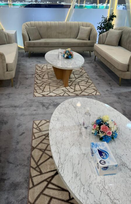 Beige 3 Seater Sofa Rental in Dubai, Abu Dhabi, and UAE | Qamar Event Rentals