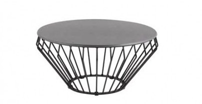 Round Black Wire Coffee Table available for rent from Qamar Event Rentals. Ideal for corporate events, exhibitions, and stylish gatherings in Dubai and UAE.