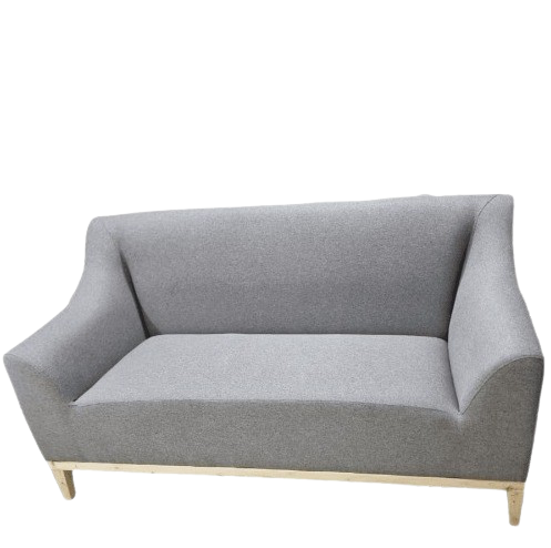 Elegant grey single-seater sofa available for rent in Dubai for various events and gatherings.