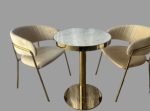 Niara Cafe Dining Table and Niara Dining Chair rental set for events in Dubai