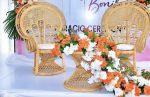 Peacock Chair in a wedding setup - Elegant rattan chair for rent in Dubai, Abu Dhabi, Sharjah, Ajman, and UAE