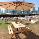 Picnic Table with Umbrella for Outdoor Events