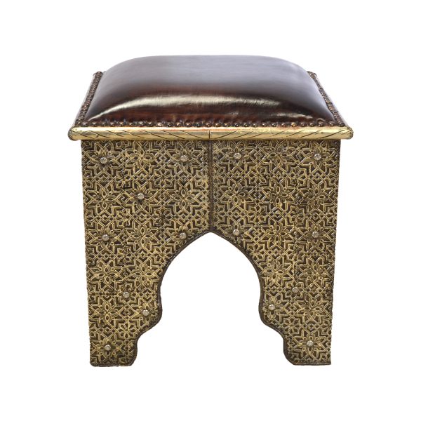 Mashrabiya Square Ottoman rental for events in Dubai – Elegant traditional design with a modern touch.