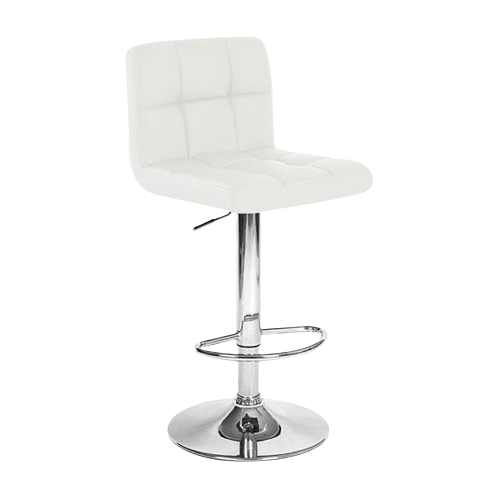 White Comfy Bar Stool for Rent - Available in Dubai, Abu Dhabi, Sharjah, Ajman, Umm Al Quwain, Fujairah, and Ras Al Khaimah