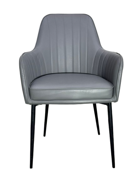 Oslo Grey Armchair available for rent from Qamar Event Rentals in Dubai, Abu Dhabi, Sharjah, Ajman, Ras Al Khaimah, Fujairah, and Umm Al Quwain.