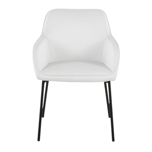 Oslo white armchair available for rent in Dubai. Ideal for events, parties, and stylish setups. Explore other furniture options including Scandinavian chairs and VIP armchairs.