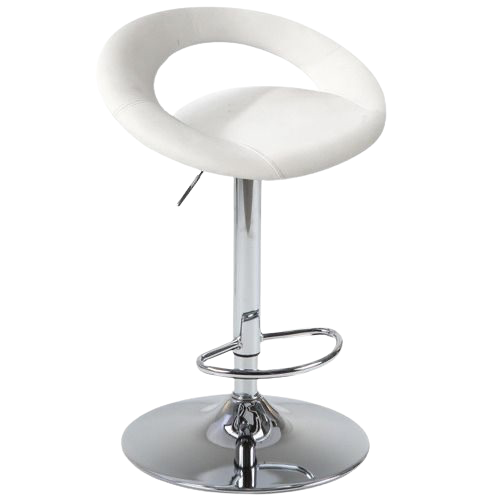 White leather Seal Bar Stool available for rent in Dubai and UAE