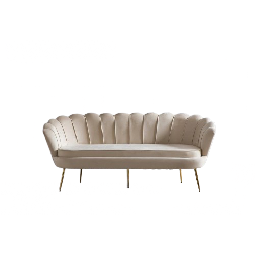 Beige - 3 Seater Modern Sofa