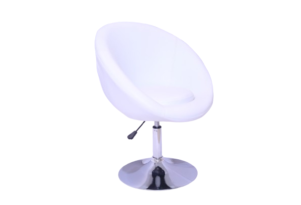 Bright White Leather Apple Chair very stylish and comfortable sitting for rent in Dubai, Abu Dhabi and other states of the United Arab Emirates. Contact us today to make your bookings