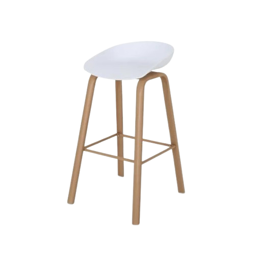 White top wooden legs seating for rent, ideal for corporate events, weddings, and parties in Dubai, UAE. High-quality and budget-friendly furniture rental.