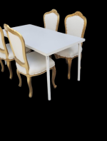 Dining Chair- Eliza Gold Dining Chair - Niva Meeting Table-Event Furniture Rental UAE