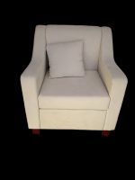 Merigold beige sofa one seater for rent in Dubai – luxury single armchair for events and photo shoots