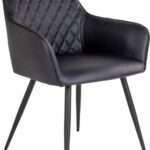 ELZEN DIAMOND BLACK ARM CHAIR