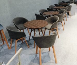 Grey Scandinavian Armchair - Image 2