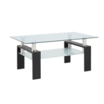 LEO RECT. COFFEE TABLE - GLASS TOP