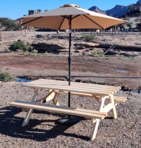 Picnic Table with Umbrella - Image 2