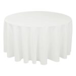 Banquet Round Table with White Cover