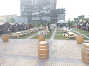 Wooden Barrel Cocktail Table - Image 2