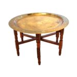 Moroccan Coffee Table - Brass Top