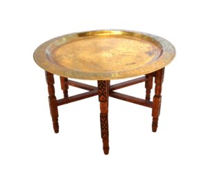 Moroccan Coffee Table - Brass Top